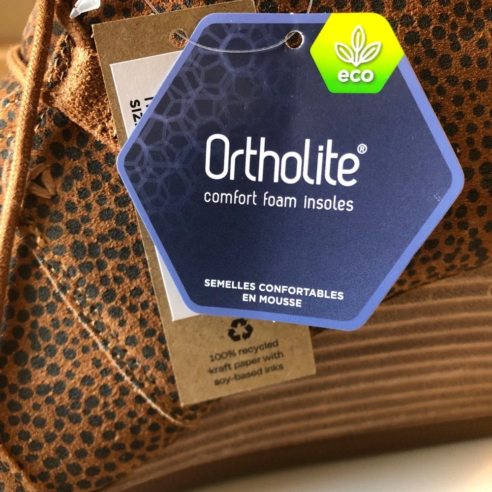 TOMS Kala Unisex Tan Mini Cheetah Suede Women’s Wedge Booties - Picture 8 of 13